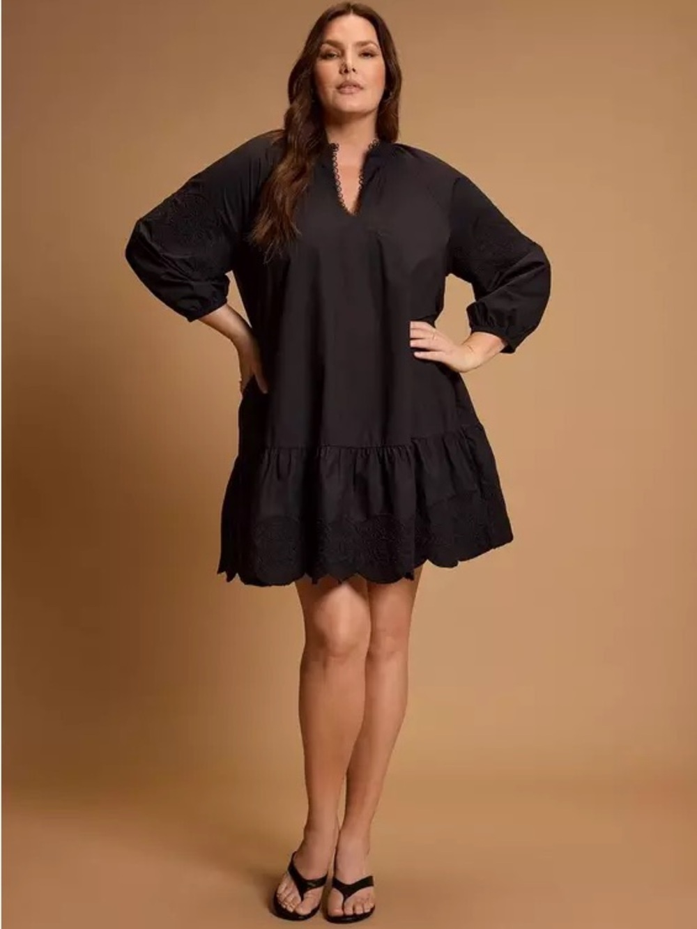 Torrid Belle Isle Black Eyelet Mini Dress Size 5